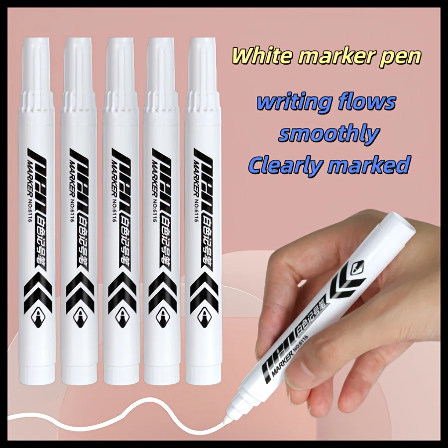 

28 шт. белые маркеры с масляными чернилами — прочные маркеры для маркировки, раскрашивания, письма на пластике, металле, дереве, ткани
