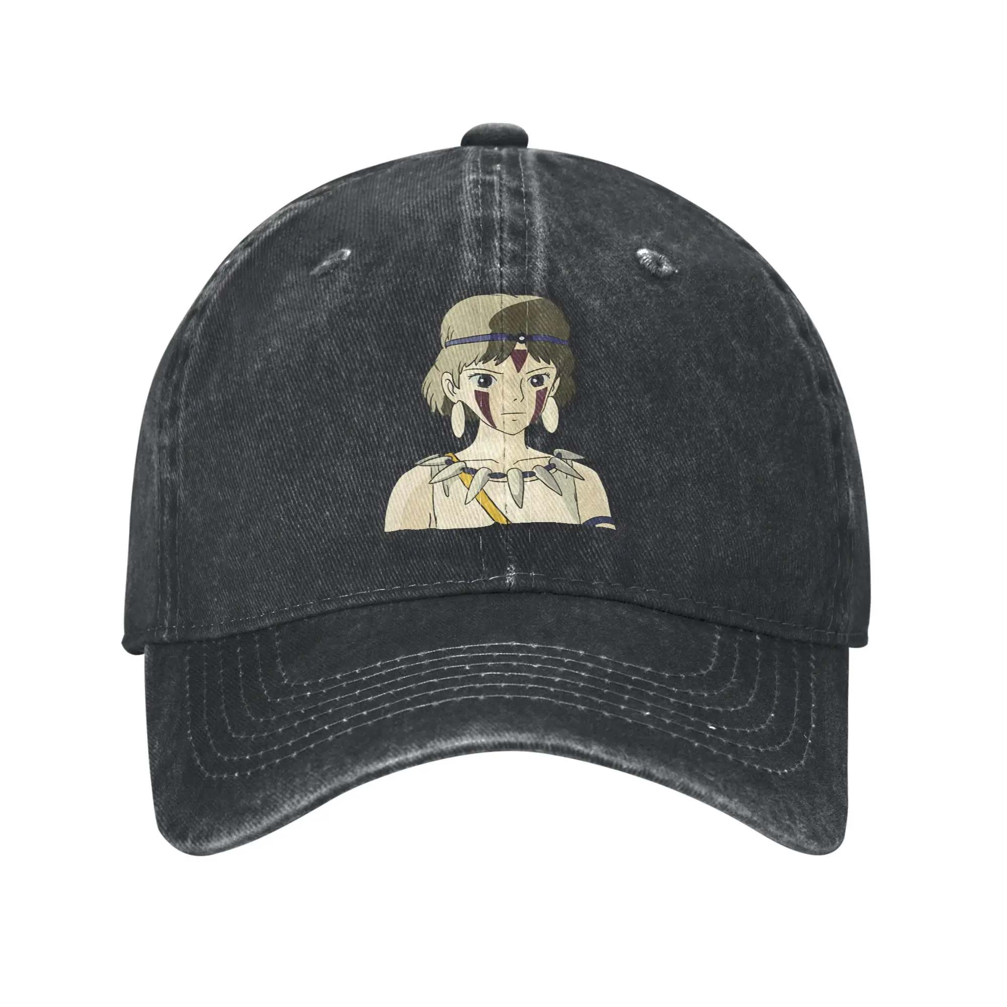 Mononoke Hime fan art colored Fashion Baseball Cap  Sport Luxury Cap  Wind Resistant Travel Luxury Cap