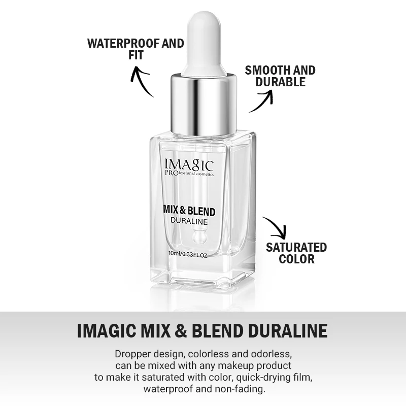 IMAGIC Makeup Thinner สําหรับลิปสติก/มาสคาร่า/อายไลเนอร์ - MIX&BLEND เพื่อเพิ่มสี กันน้ํา และติดทนนาน 10ml