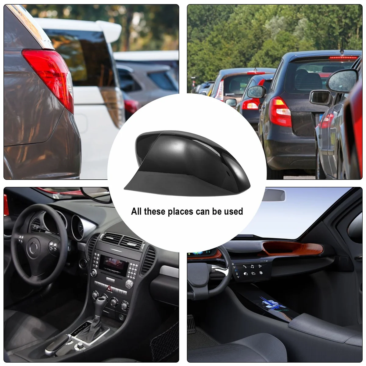 

for Scirocco PASSAT Beetle 2009-2018 Black Door Side Wing Rearview Mirror Ox Horn Cover Cap Car Accessories