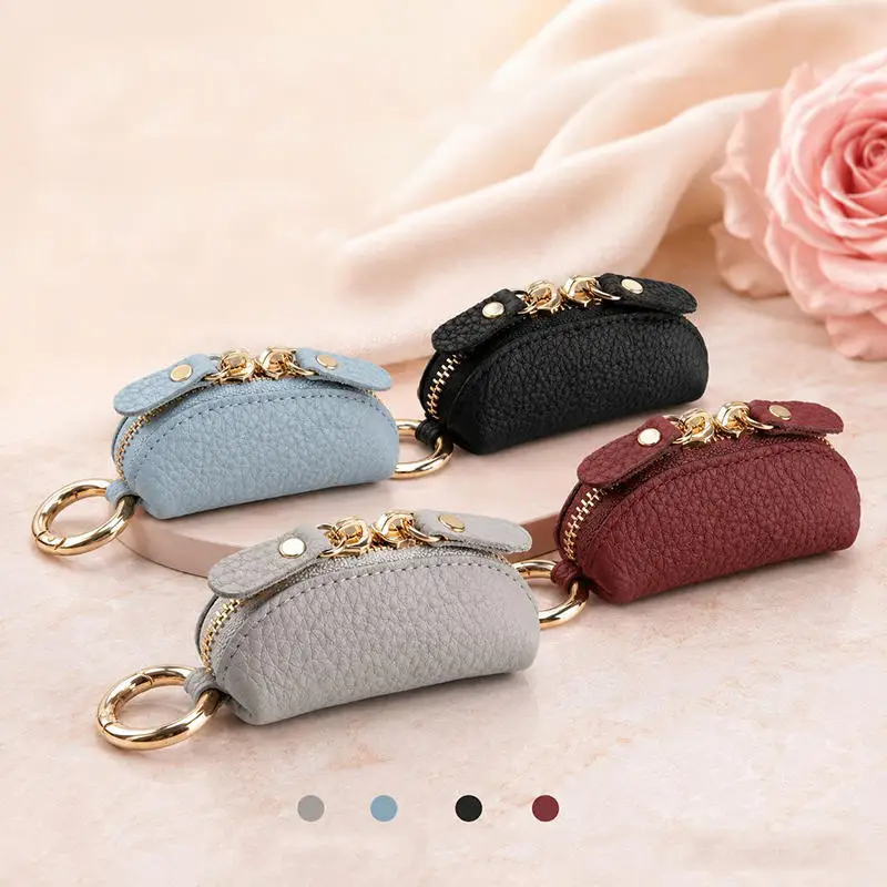 Fashion Women's Coin Purses Mini Leather Key Bag Portable Key Ring Wallet For Coins USB Flash Drive Jewelry Bag Coin Holder