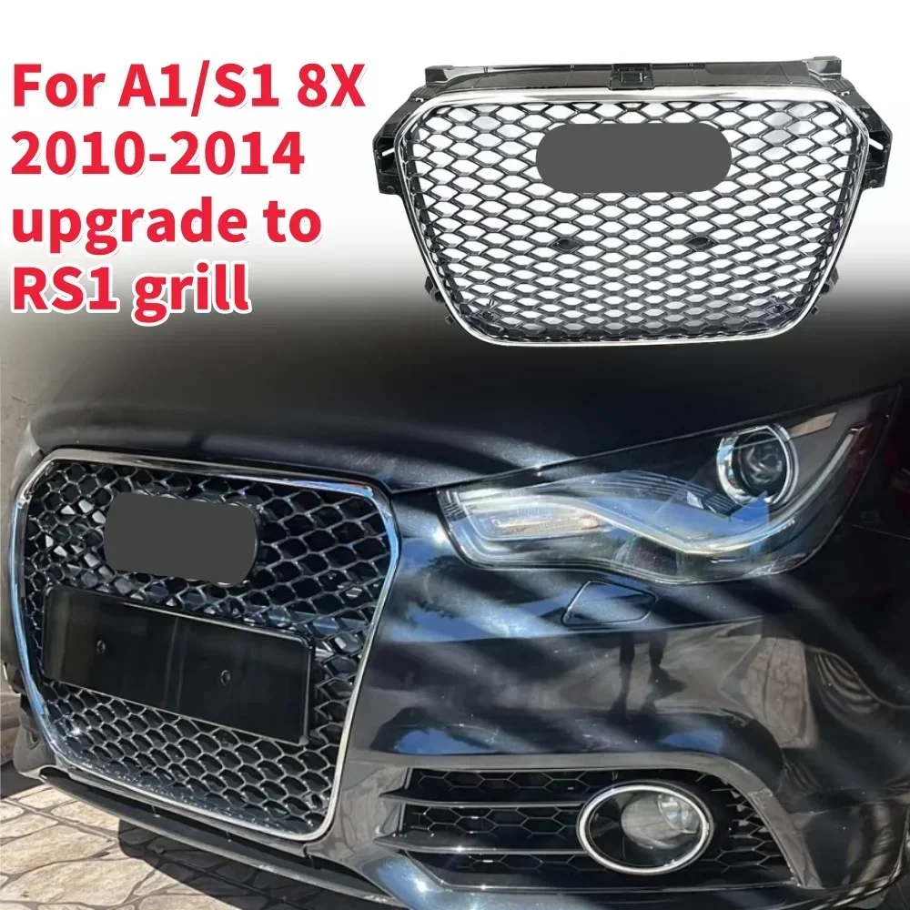 Racing Grills Front Hood Grille Car Front Bumper Grill Center Grille for RS1 Grill for  A1/S1 8X 2010-2014