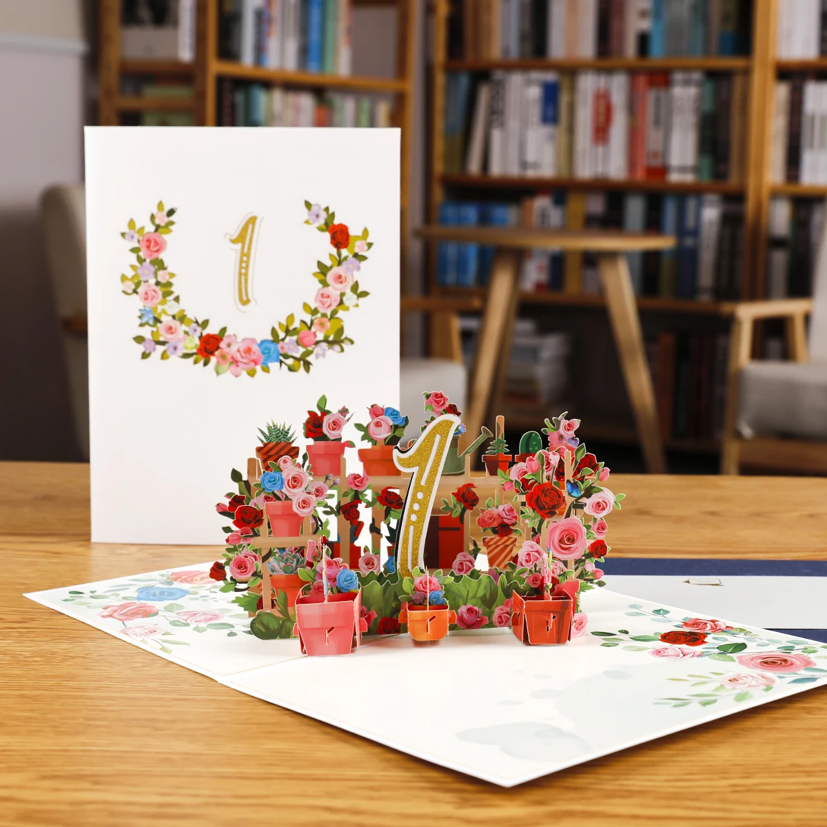 Nummer 1 - 100 Geburtstags-Pop-up-Karte, 3D-Grußkarten für Jubiläum und Hochzeit – Detail 8