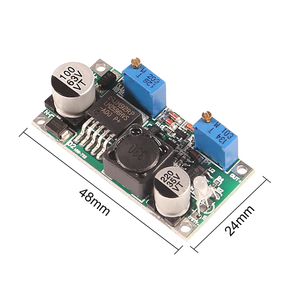 DC-DC LM2596 HVS LM2596HVS 60V 3A Buck Constant Current/Voltage CC CV Step-Down Module LED Indicator High Frequency Conversion