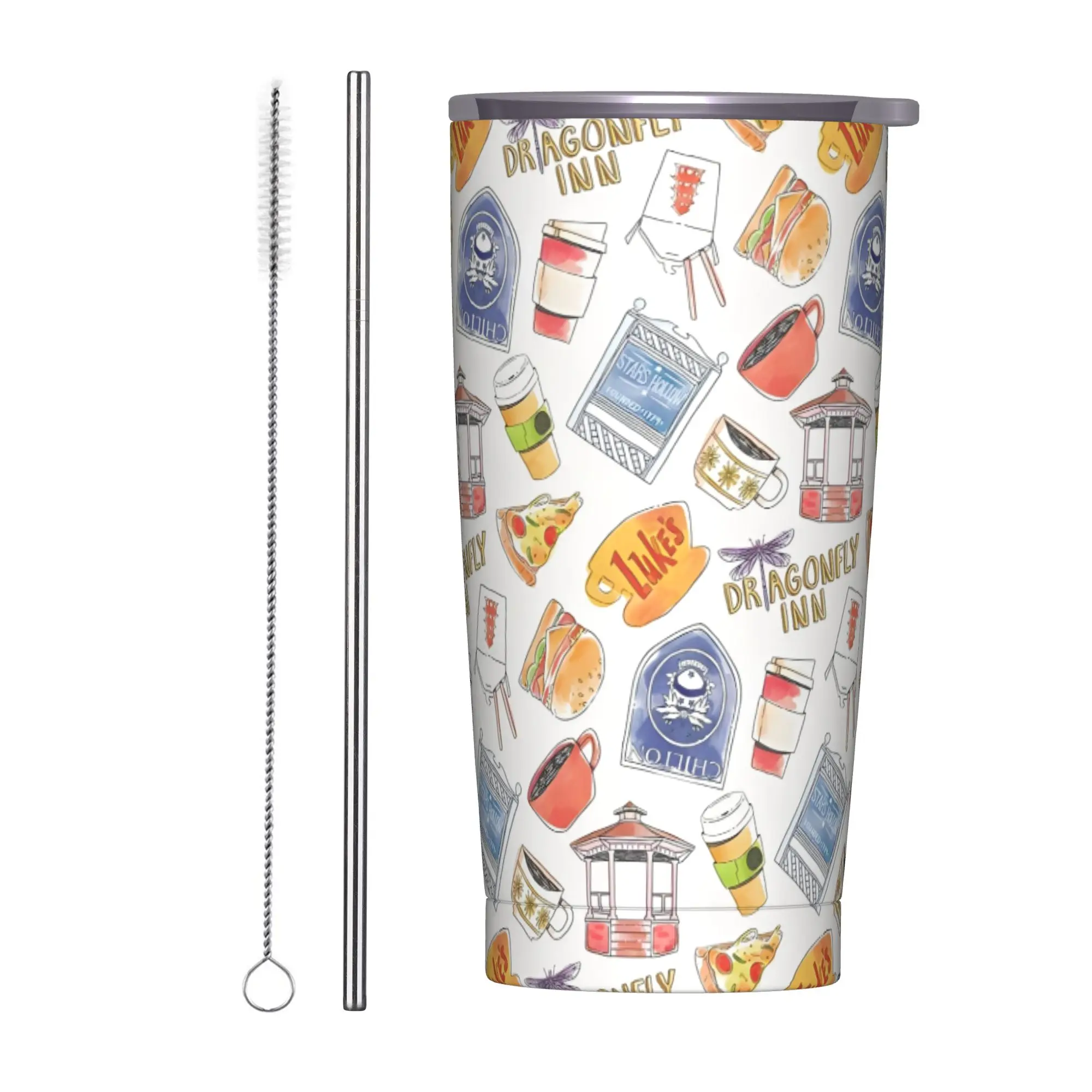 

Gilmore Girls Lorelai Rory, 20 унций, вакуумный изоляционный стакан, кружка из сериала, эргономичная чашка, термостакан с двойными стенками, школа