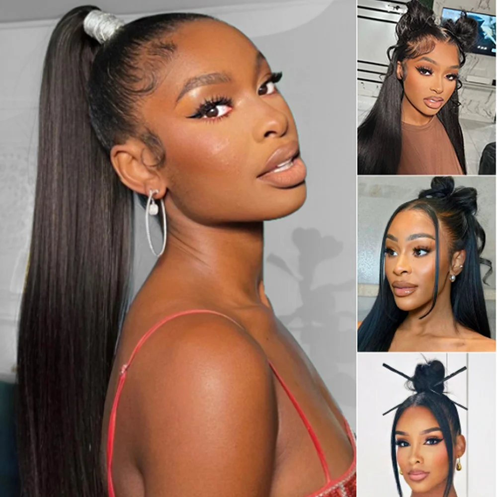 

Brazilian Straight 360 Human Hair Wig Full Lace Surrounded Structure 250% Density HD Full Lace Frontal Wig Human Hair For Women