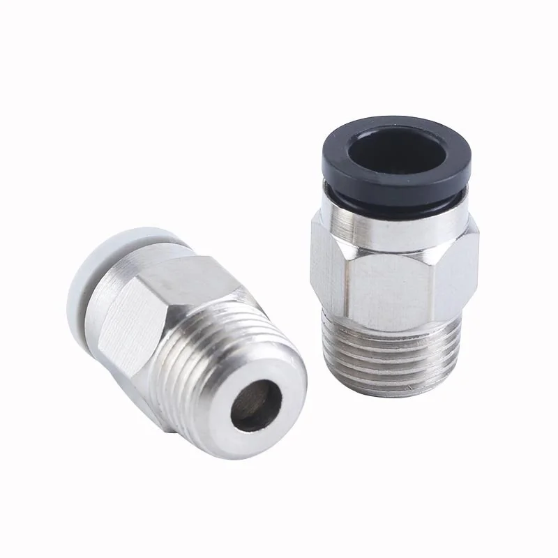 Pneumatic Fittings Brass Mini Connector Air Pipe Quick Plug PC4-M3/M4/M5 4mm Threaded Straight Through Connection