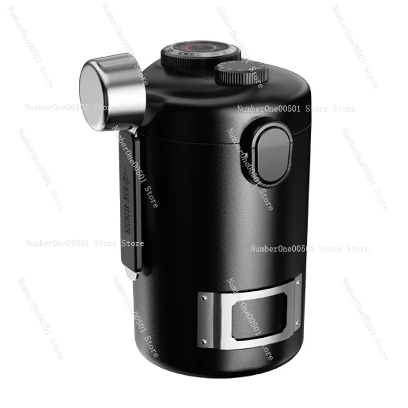 

Bomber Coffee Canister Food Grade Storage Jar with Humidity Monitor Double Layer Airtight Container for Coffee Beans Dry Food