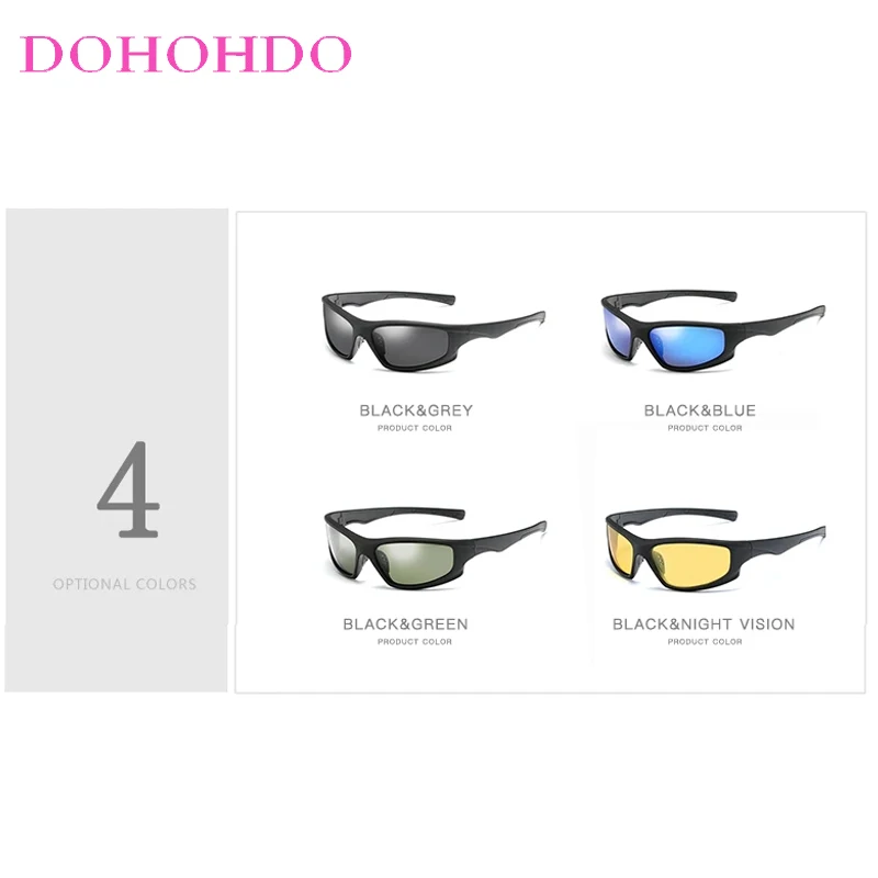 Retro Brand Cycling Sports Eyewear Polarized Night Vision Sunglasses Men Women Driving Fishing Anti-Glare Glasses Goggles UV400
