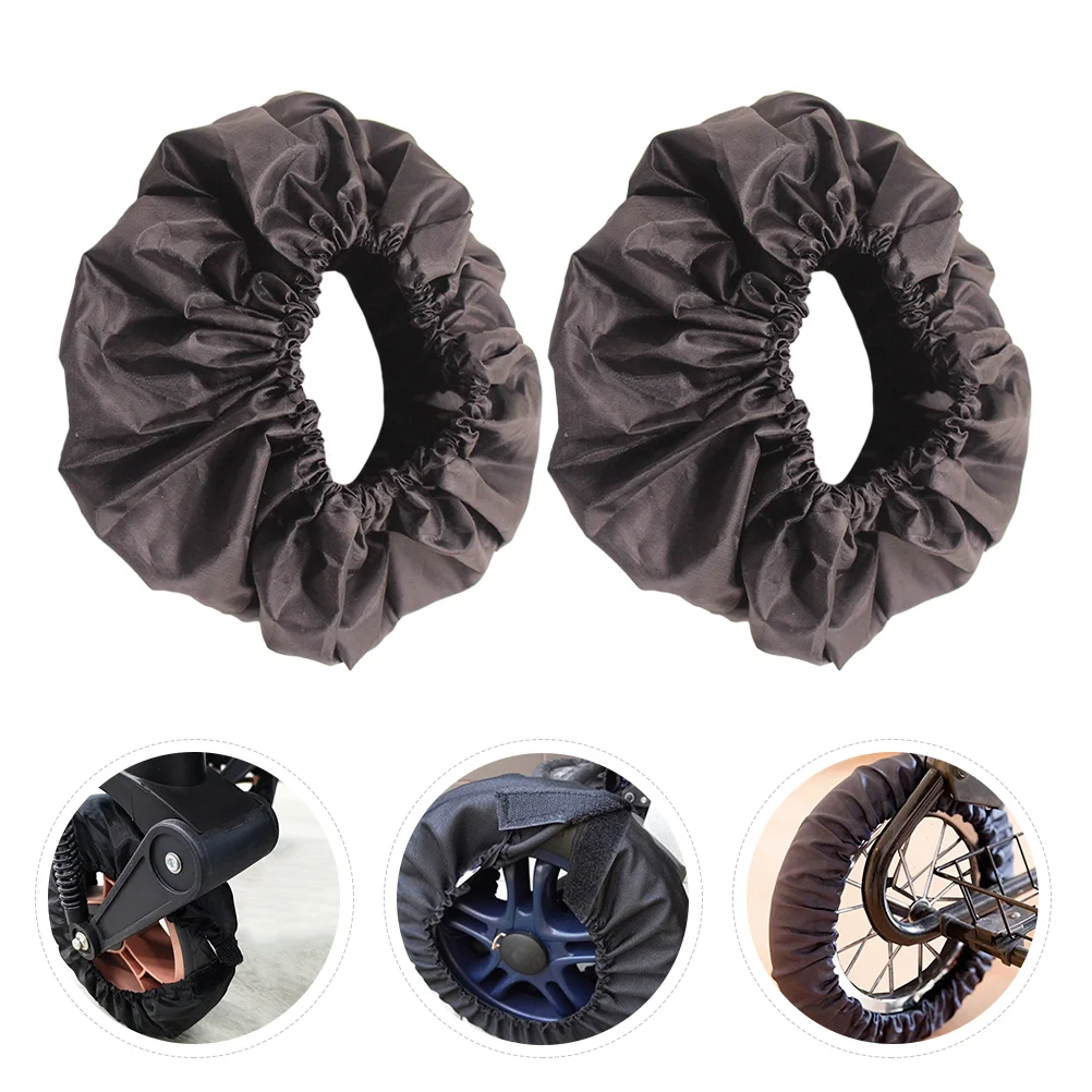 2 PCS Dustproof Wheel Cover Accessory Stroller Tire Wheelchair Protector Pushchair Car Tires