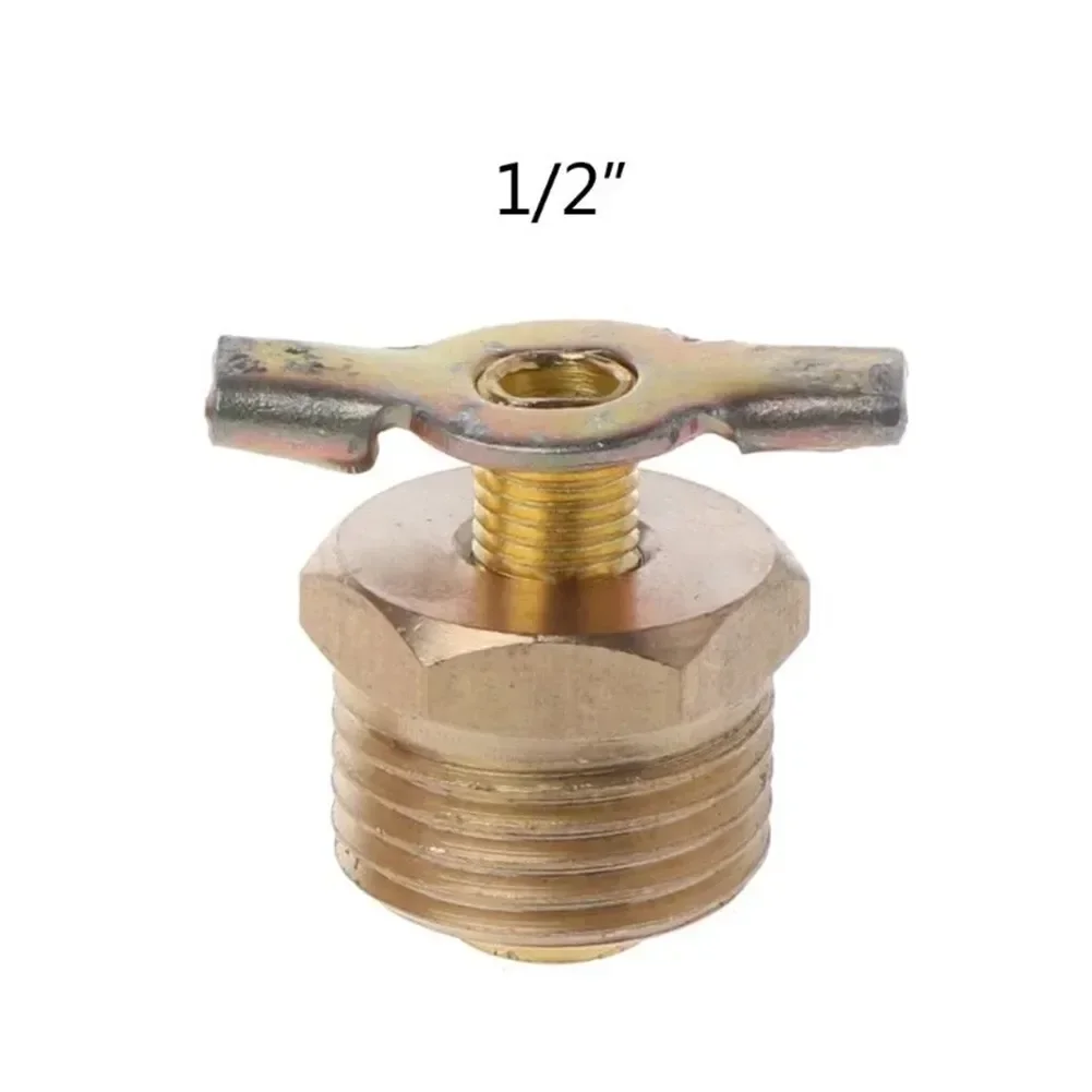 Integrated 2 Points 13MM High Quality Solid Brass Air Compressor Tank Drain Valve NPT 1/4 3/8 1/2‘’ Easy Installation