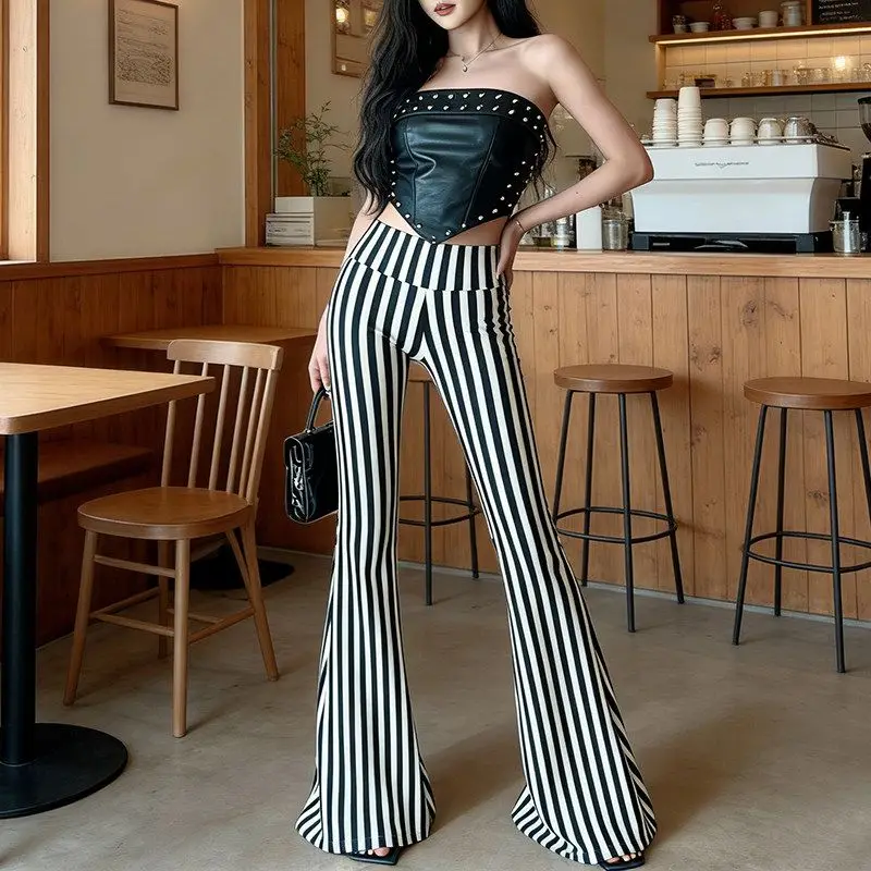 Spring Summer Lightweight Women Leggings Flared Pants Skinny Print Casual Pants Leggings Mujer Gym Clothes High-Waisted Trousers