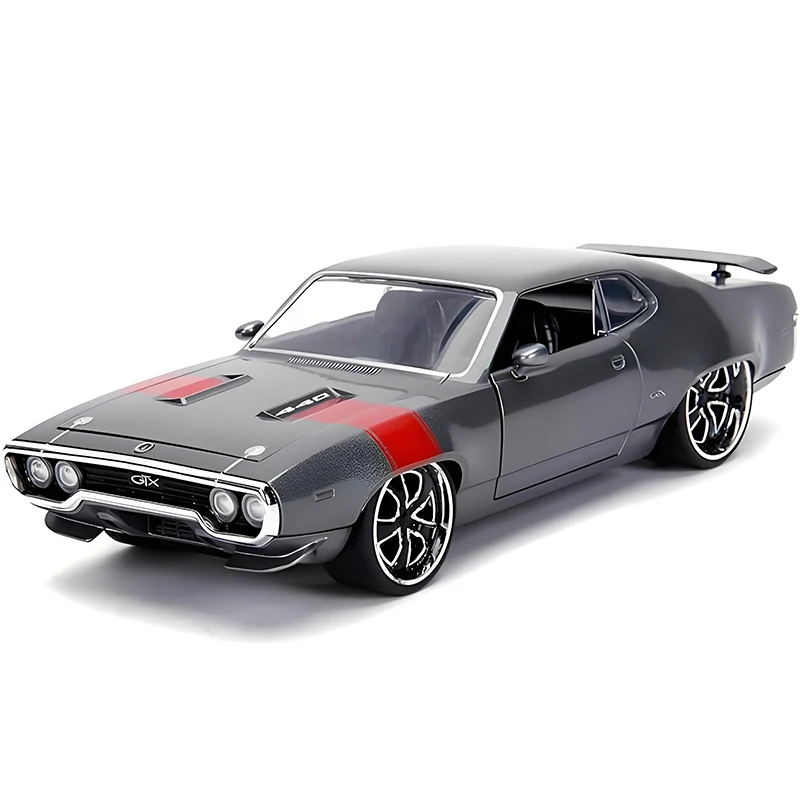 JADA 1:24 Plymouth GTX 440 1972 Auto in lega Fonde sotto pressione e veicoli giocattolo Modello di auto Modello in scala in miniatura per bambini