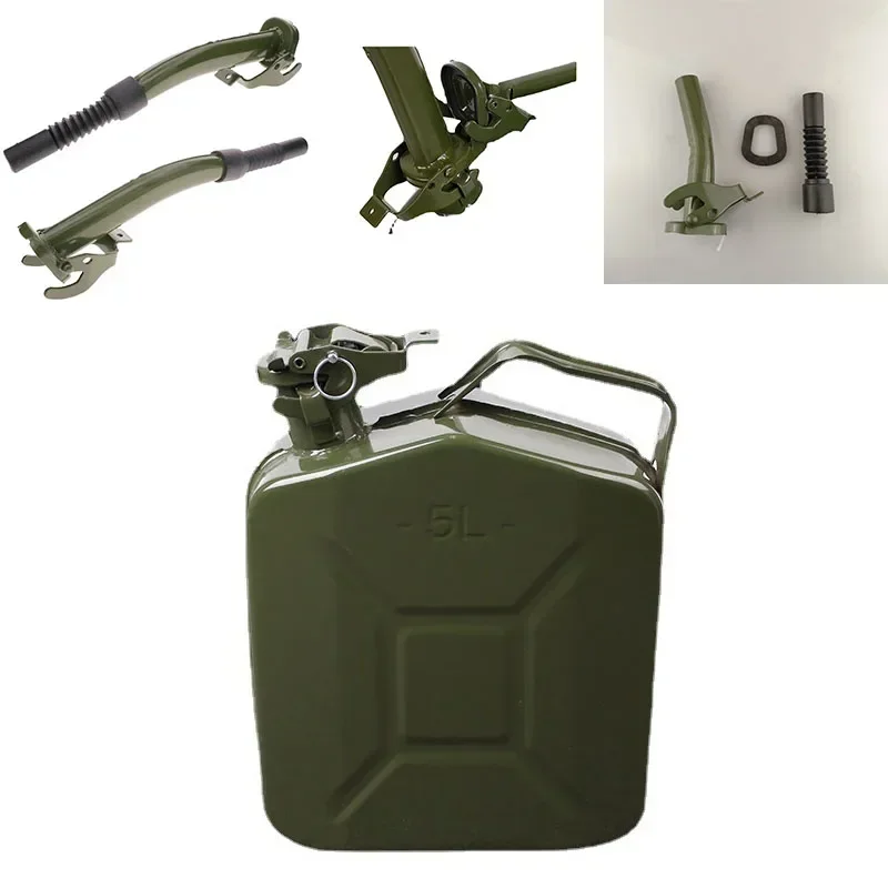 Per 5L Jerry Lattine Gomma metallica Jerry Gerry Può Versare Beccuccio Ugello flessibile Benzina Anello di tenuta del carburante Benzina Può Jerry