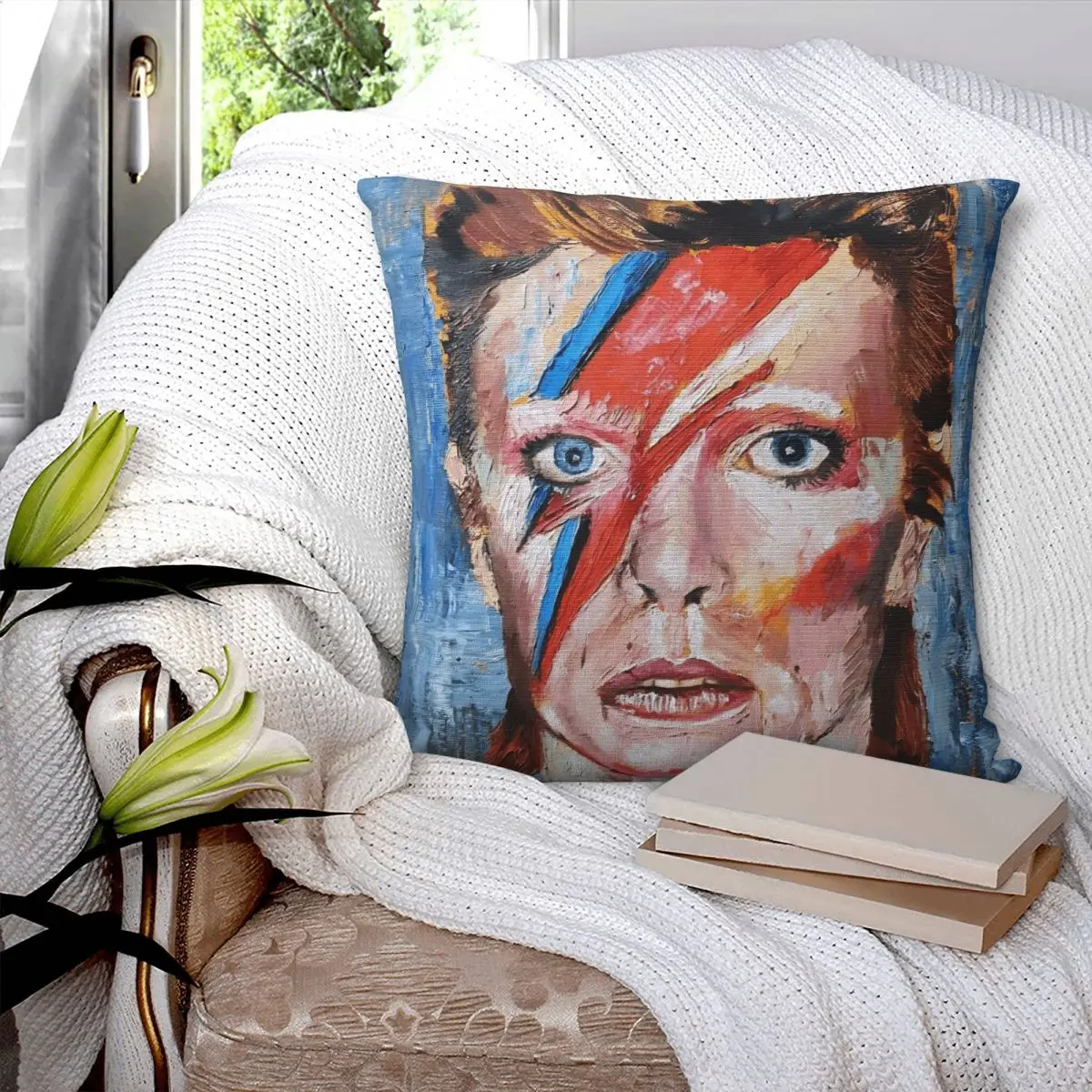 D-Davids B-Bowied Pillowcase Printed Polyester Cushion Cover Decor Pillow Case Cover Home Zipper 45*45cm