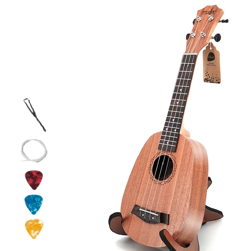 Ukulele Soprano 21 Inch Electric Hawaiian Guitar 4 Strings Ukelele Pineapple Guitarra Uke Mahogany Wood Musical Instruments