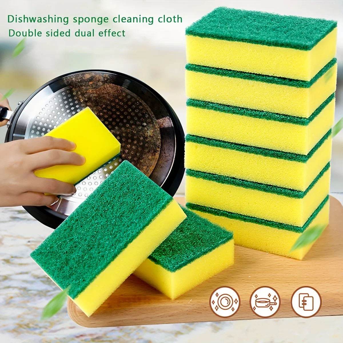 Highly Absorbent Cleaning Sponges Dish washing Magic Clean Pot Rust Stain Sponge Brush Kitchen Grease Cleaner Household Tools