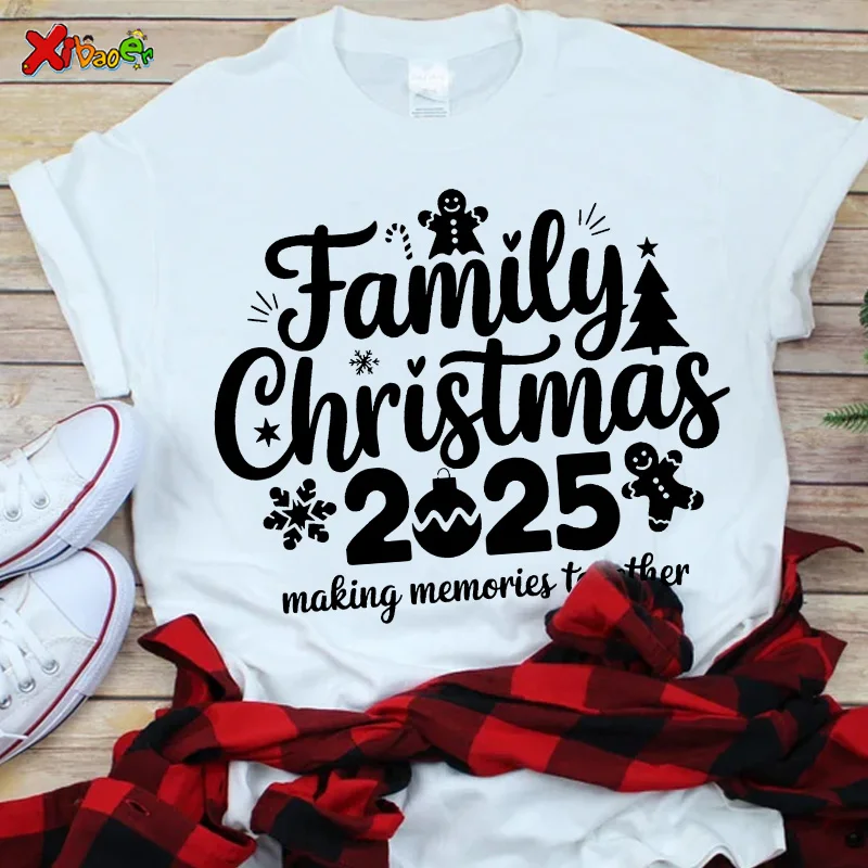 Family Match Outfit T Shirt 2025 Family Christmas Matching Shirts Outfit Shirt Family Look Party Tops Baby Outfits Clothes Gift