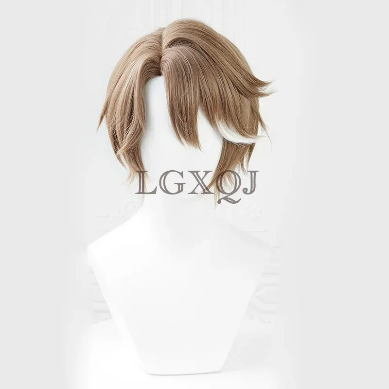 Game Wigs Welt Yang Cosplay Costume Wig 30cm Brown Pick White Wig Heat Resistant Synthetic Hair Party Wigs+Wig Cap