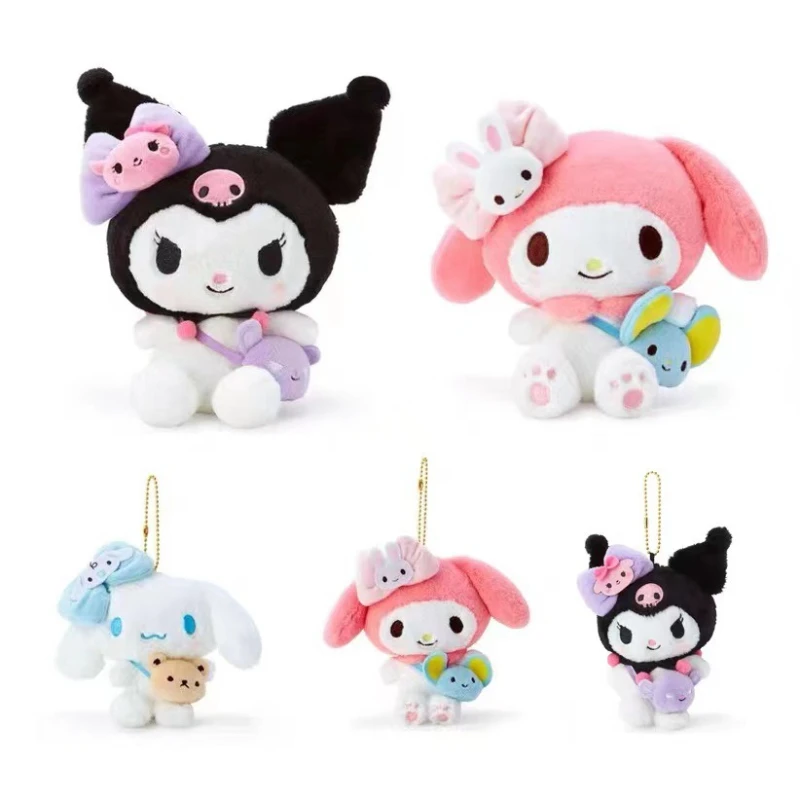 

Sanrio плюшевые игрушки кулон Kuromi Cinnamoroll Melody мультфильм Lovley мягкие куклы для девочек и мальчиков подарок диван автомобильный декор для брелока сумка
