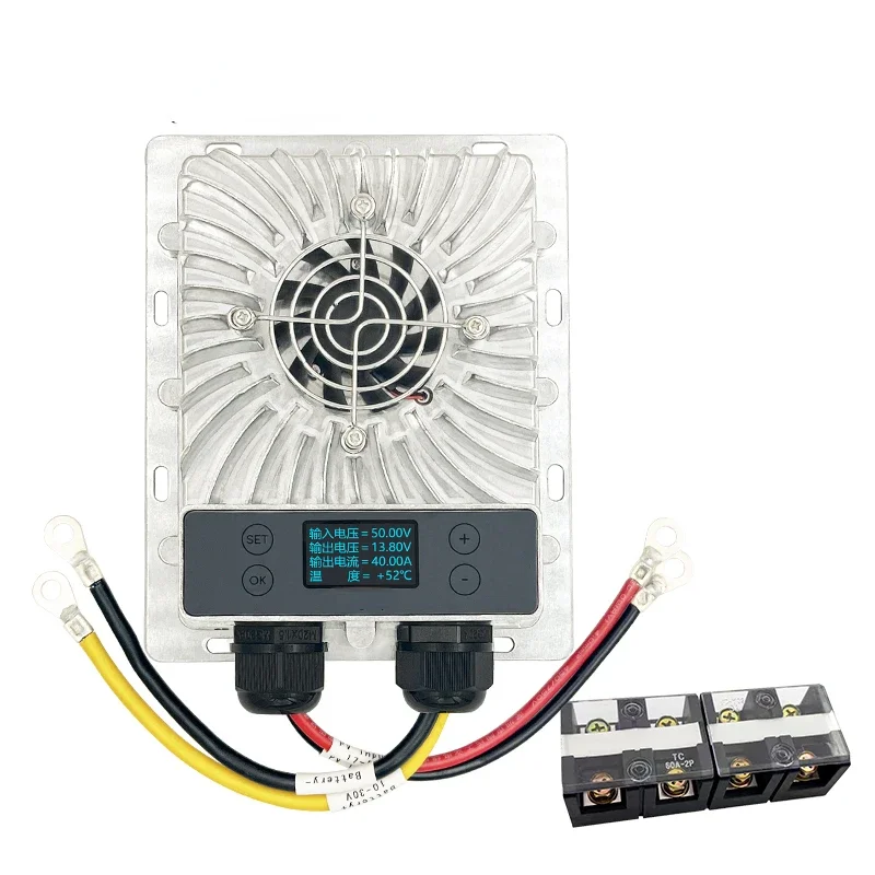 

600W Solar Charge Controller 40A 10-30V Adjustable OLED Display Smart Fan Photovoltaic