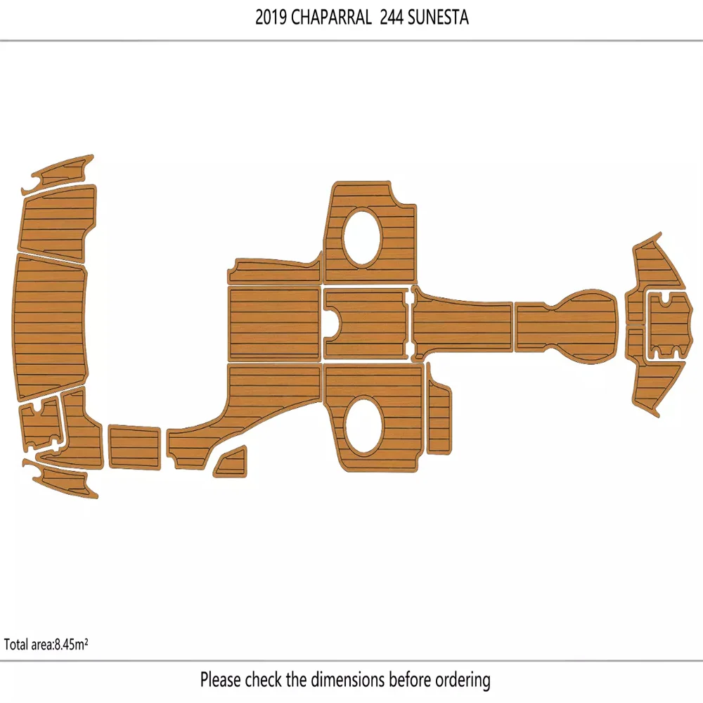 2017-2019 CHAPARRAL 244 SUNESTA Cockpit Swim platform bow 146mm EVA foam Marine Flooring Teak Yacht boat marine accessories