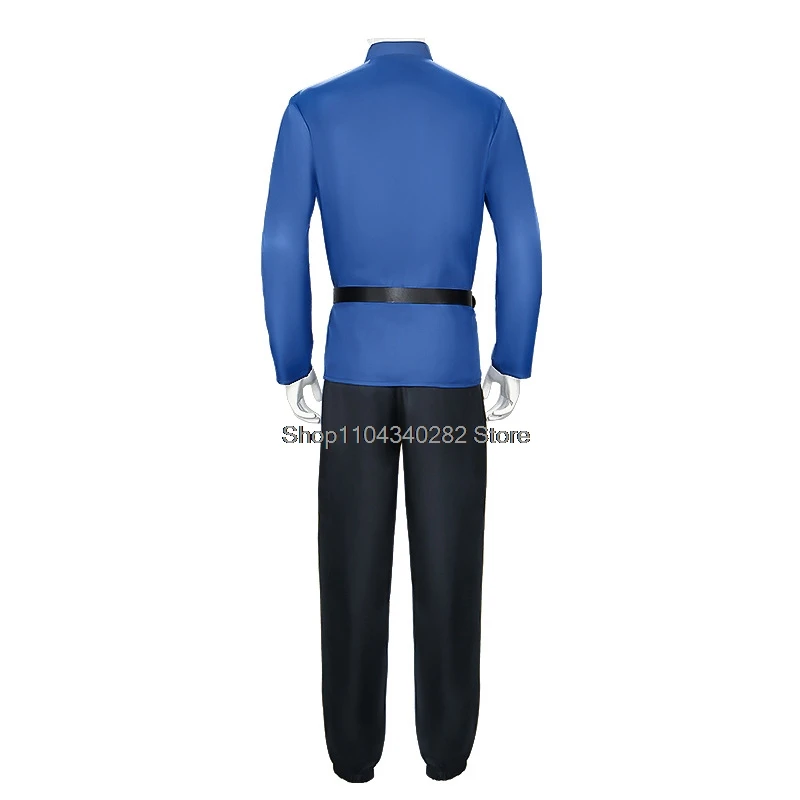 Anime orb: nos movimentos da terra rafal cosplay traje azul calças superiores uniforme terno adulto unisex roupa de halloween