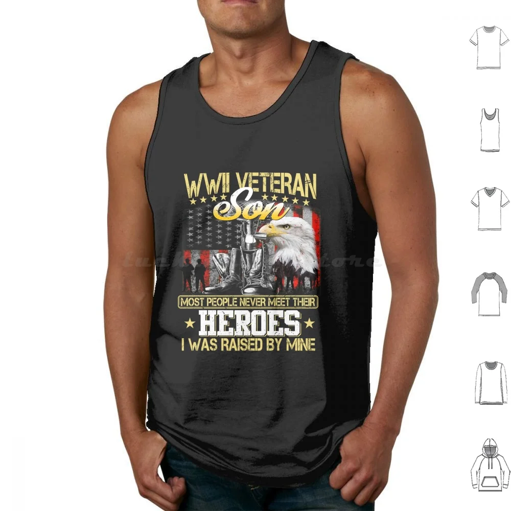 

Penguin Tees Wwii Veteran Son Raised By Me Black Tank Tops Print Cotton Penguin Wwii Veteran Son Raised By Me Black