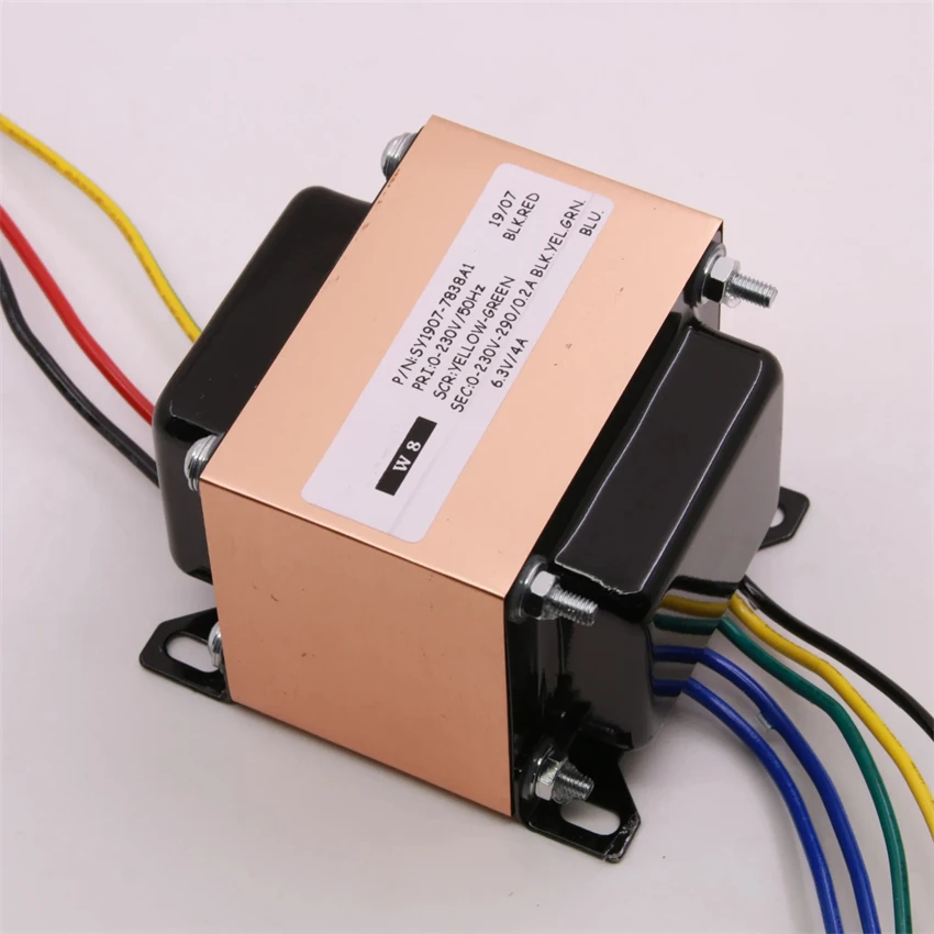 Newly Upgrade 100W Audio EI Type Transformer Output 0V-230V-290V/0.2A+6.3V/4A Power Transformers For EL34 Class A Tube Amplifier