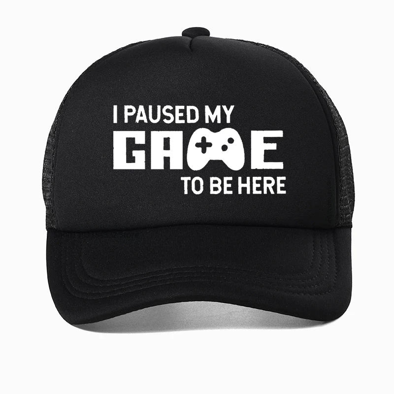 I Paused My Game to Be Here Funny Baseball Cap fashion men Gamer Gaming Player Humor Dad hat for Men Casual Snapback hats