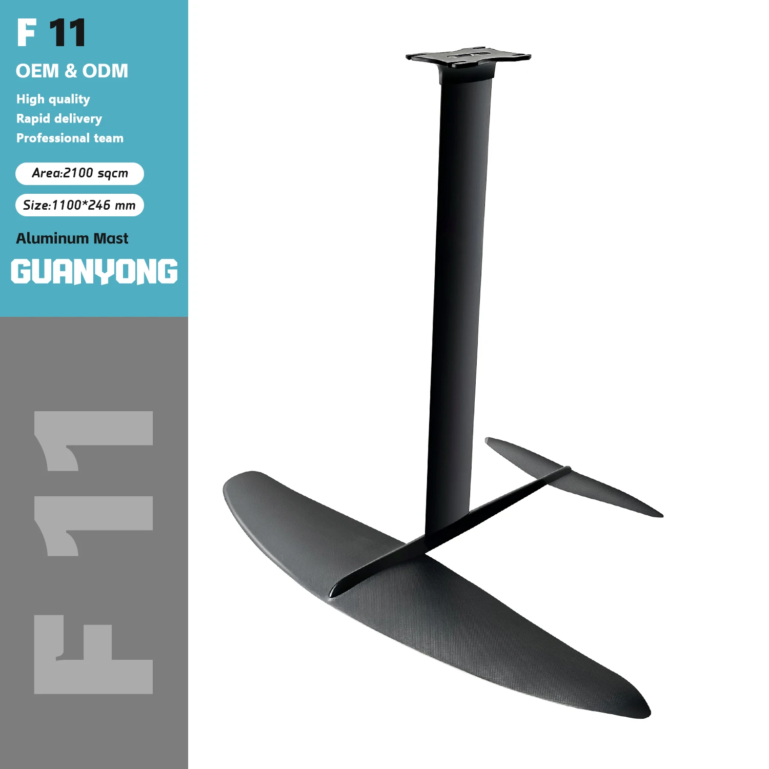 Mástil de aluminio para surf Factory F11, ala de SUP, efoil, tabla de surf electrónica, ala para deportes acuáticos, wingfoil, kitesurf, foil surfing, aleta, hidroala