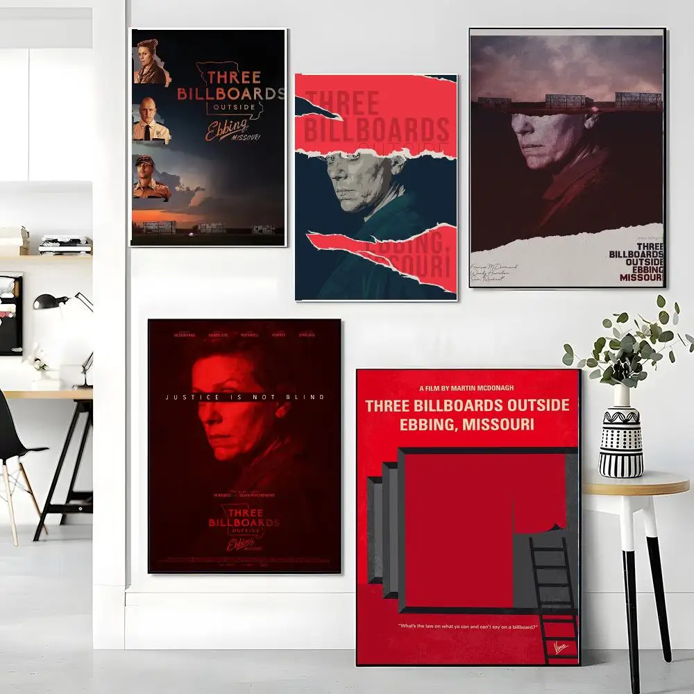 classic movie T-Three Billboards-S Painting Calligraphy Boho Botanical Decor for Living Room Elegant Home Style