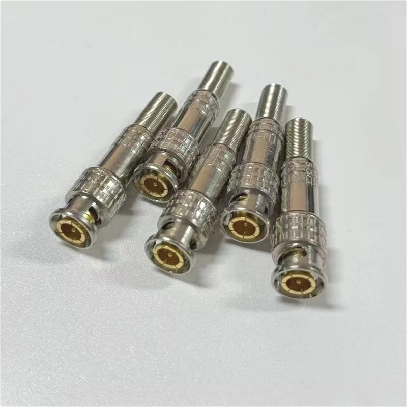5Pcs BNC Solderless Connector Q9 HD Video Oscilloscope Male Plug Welding Free 75-5 Ohm Monitoring Weldings Cable Connectors