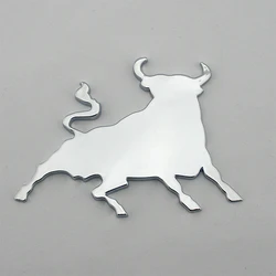 3D spanish fighting bull chrome sticker self adhesive car/van decal emblem badge logo toro badge