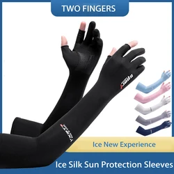 UV Solar Arm Sleeves Men Cycling Gloves Hand Long Sleeves Driving Arm Cover Summer Woman Cool Muff Sun Protection Motorcyclist