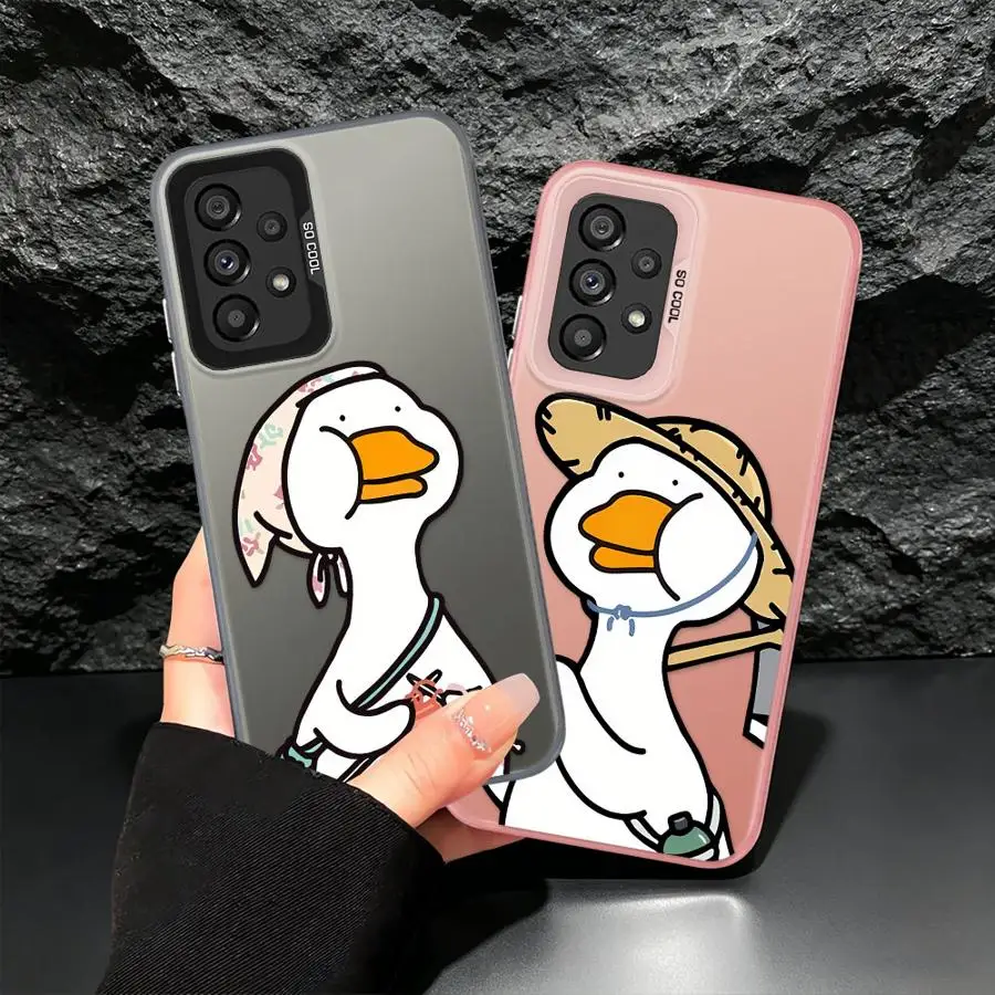 Cartoon Goose Case for Samsung Galaxy A12 A17 A20s A15 A16 A37 A57 A23 A34 A13 A14 A35 A26 A24 A25 Phone Cover