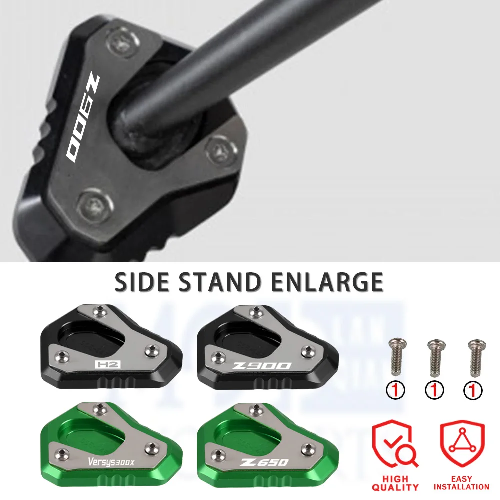 

2023 2022 Motorcycle Tool Kickstand Plate Pad Side Stand Enlarge For KAWASAKI VERSYS-X300 Z900 Z900RS Z650 NINJA650 Ninja H2 SX