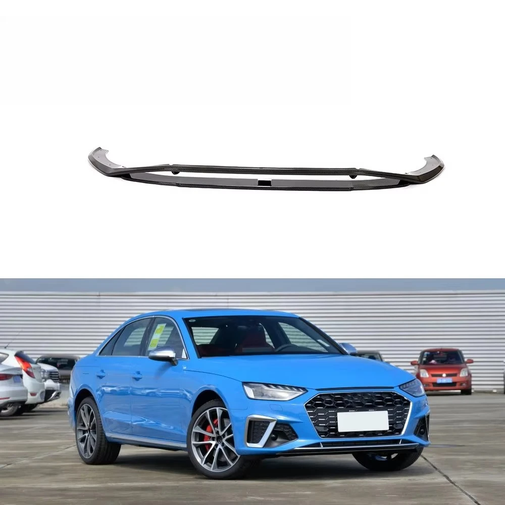 

2pcs/set Carbon Fiber Front Bumper Lip for Audi A4 Sline S4 Sedan 4-Door 2020-2021