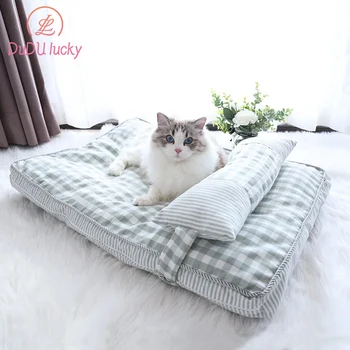 부드럽고 편안한 애완동물 침대, 가정용 애완동물 편안한 수면 소파, 따뜻한 개집 패드, 고양이 매트리스, 애완동물 용품 소파 침대