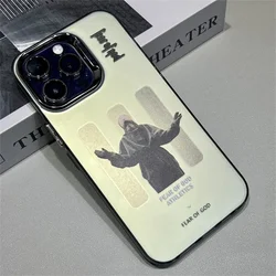 Gothic Streetwear Clear Phone Case For iPhone 15 14 13 12 11 Pro Max Plus XR XS X 8 7 SE2 Silicone Plating Lens Protective Cover