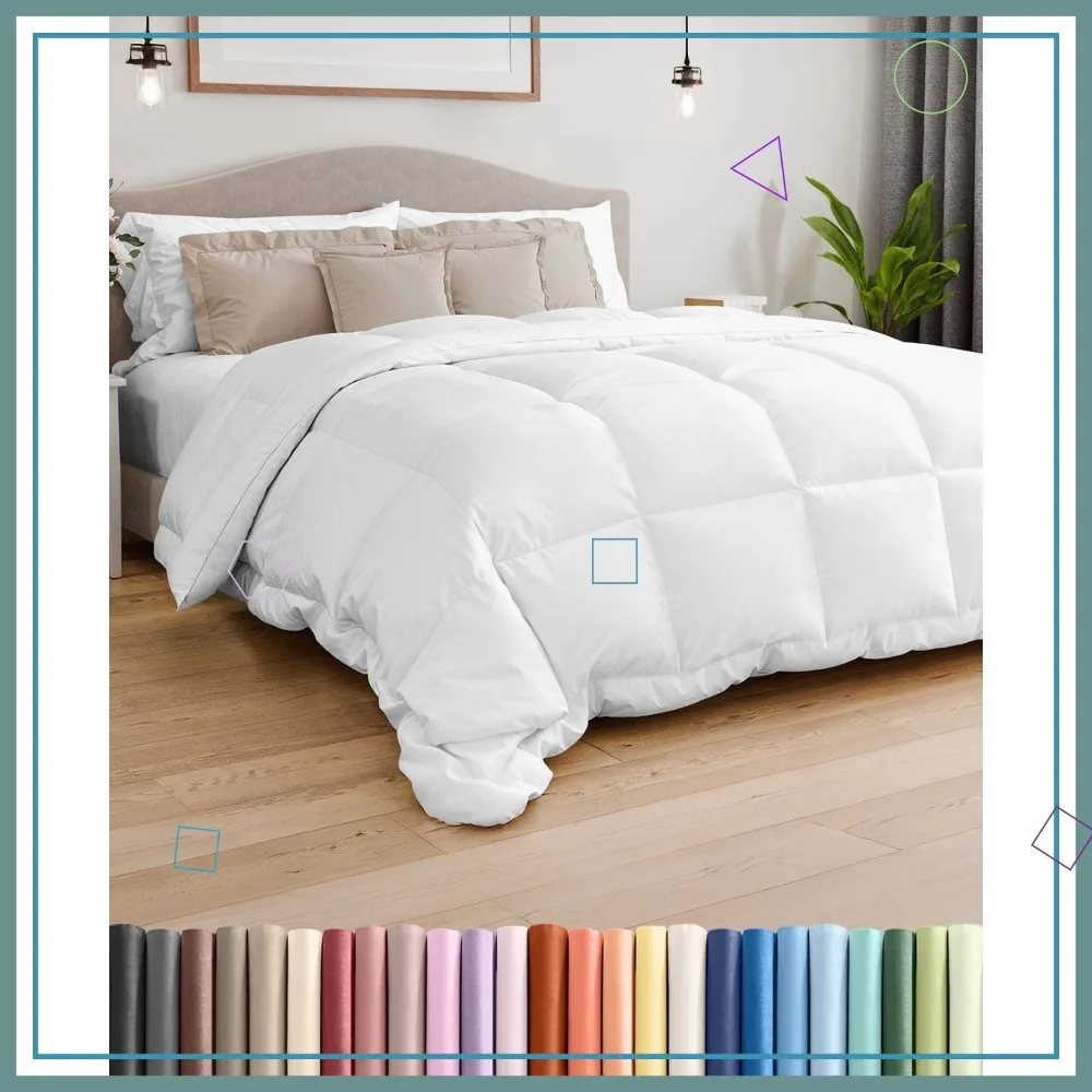 

Одеяло King Size с наполнителем из искусственного пуха - теплое, легкое, дышащее, гостиничного качества, для всех сезонов