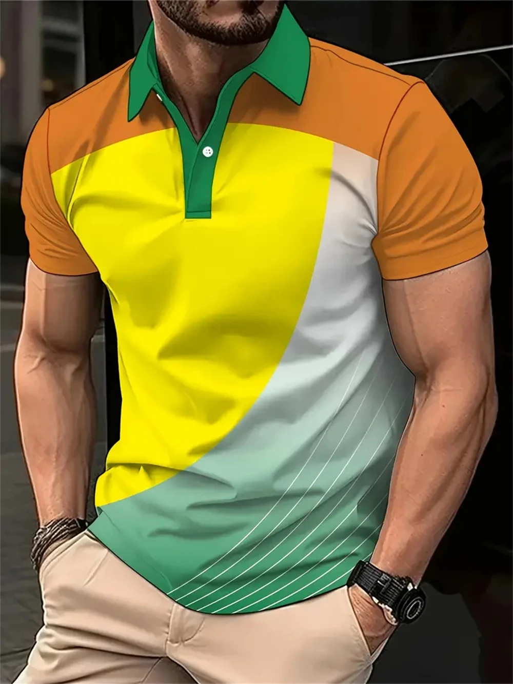 Breathable and Quick Drying Badminton Tennis Lapel Sports Short Sleeve Golf Jersey Summer Fashion Sports Casual Men\'s Polo Shirt