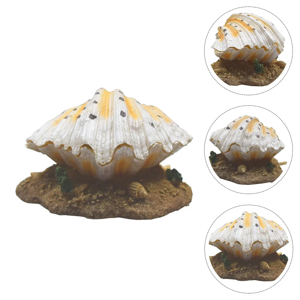 

1Pcs Aquarium Decoration Fish Hideout Place Artificial Shell Decor for Fish Tank Landscaping Aeration Shell Resin Ornament