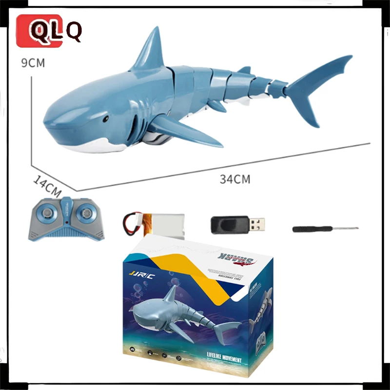 

JJRC Four-Way 2.4G Large White Shark Mechanical Toy Electric Remote Control Boat With Automatic Swinging Feature For Children
