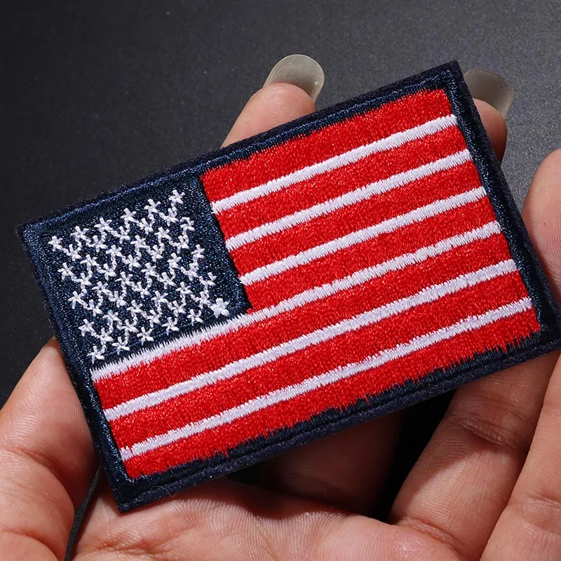 

High quality American flag Embroidery Patch Applique Ironing Clothing Sewing Supplies DIY Decorative Badges Patches