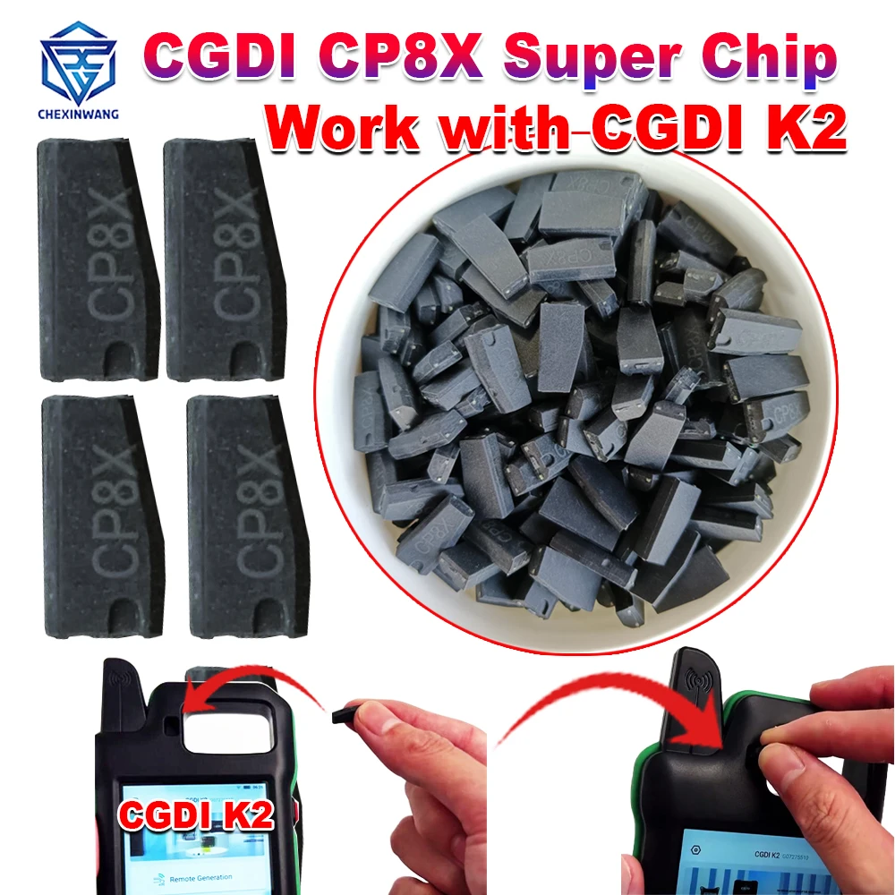 

CGDI CP8X Universal Super Chip Work with CGDI K2 Smart Key Tool Can be Set as D46/ID4E 46_EXT/lD7938(ID47)/lDDST8/lD4E/lD49/lD48