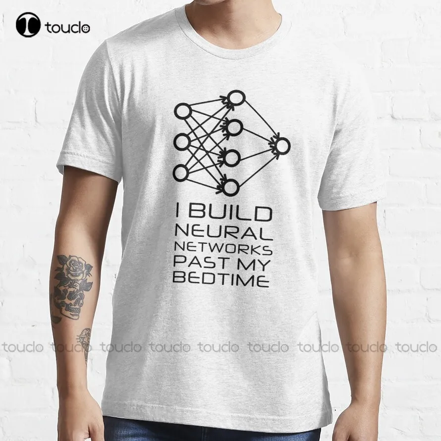 Neural Network - Machine Learning Neuroscience Trending T-Shirt Beach Shirt O-Neck Streetwear Oversized Men Tee Shirts Xs-5Xl