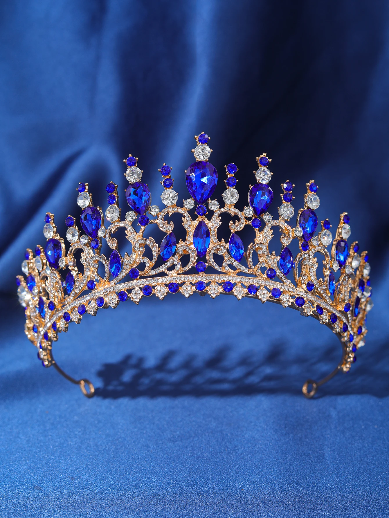 1Pcs Gorgeous and Elegant Rhinestone Queen's Crown Hair Accessories Wedding Headwear Women's Event Party Dress up Hair