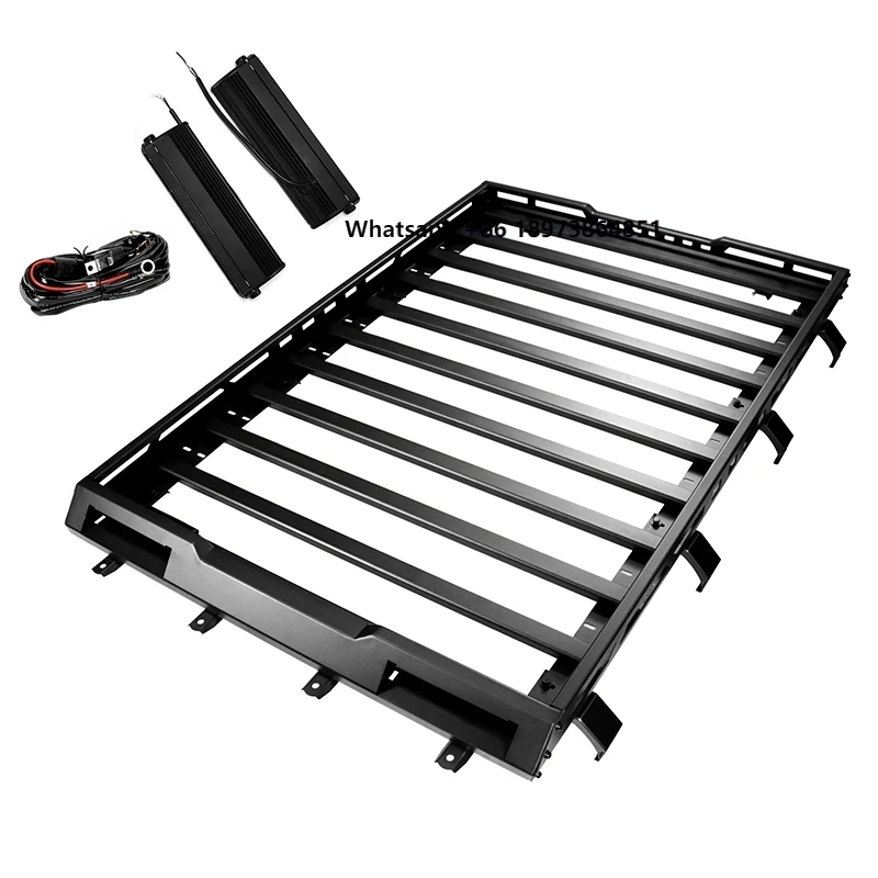 

TELLIKA New 5 Door Jimny Luggage Rack Accessories Aluminum Cargo Roof Rack with LED Light for Suzuki Jimny 2023 2024 5 Doors