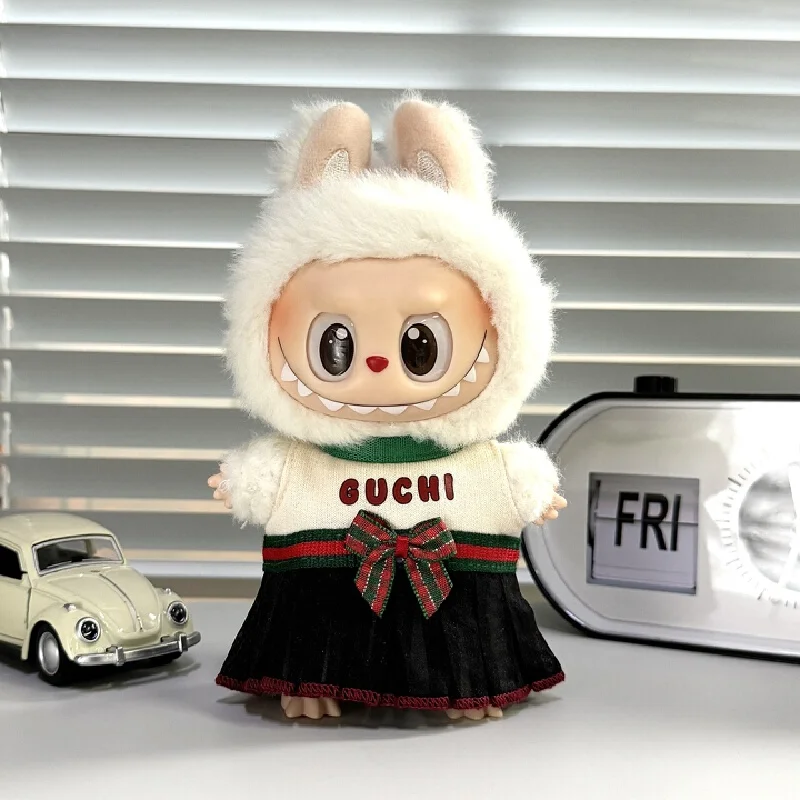 

Только одежда без кукол для лабу, детское платье, платье без рукавов, хлопковая кукла 17 см, платье для пеленания, халат Labubu sans manches